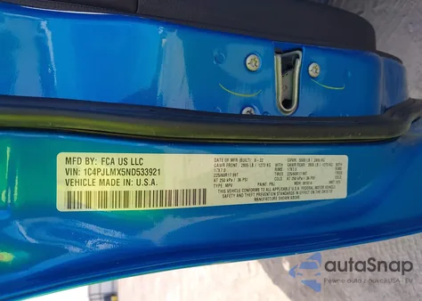 2022 Jeep Cherokee Latitude Lux Fwd from USA, damaged, VIN 1C4PJLMX5ND533921